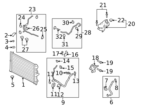 Radiator & Components for 2009 Mazda 6 #0