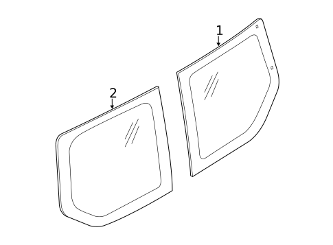 Glass & Hardware - Back for 2014 Ford Transit Connect #0