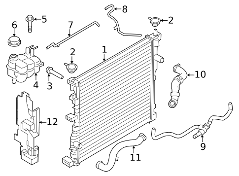 Radiator & Components for 2021 Ford Explorer #3