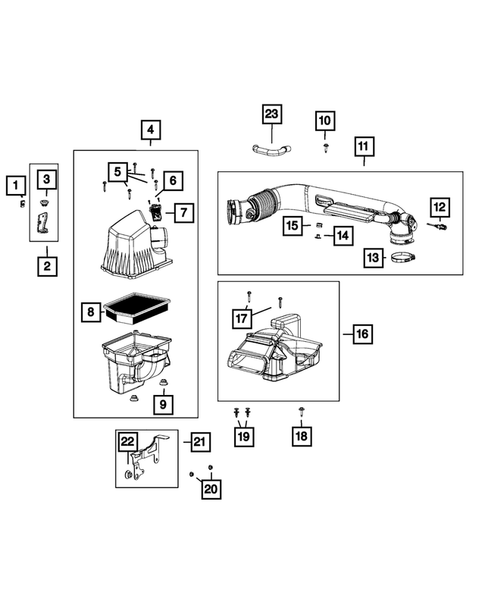 Air Cleaner for 2017 Jeep Cherokee #0