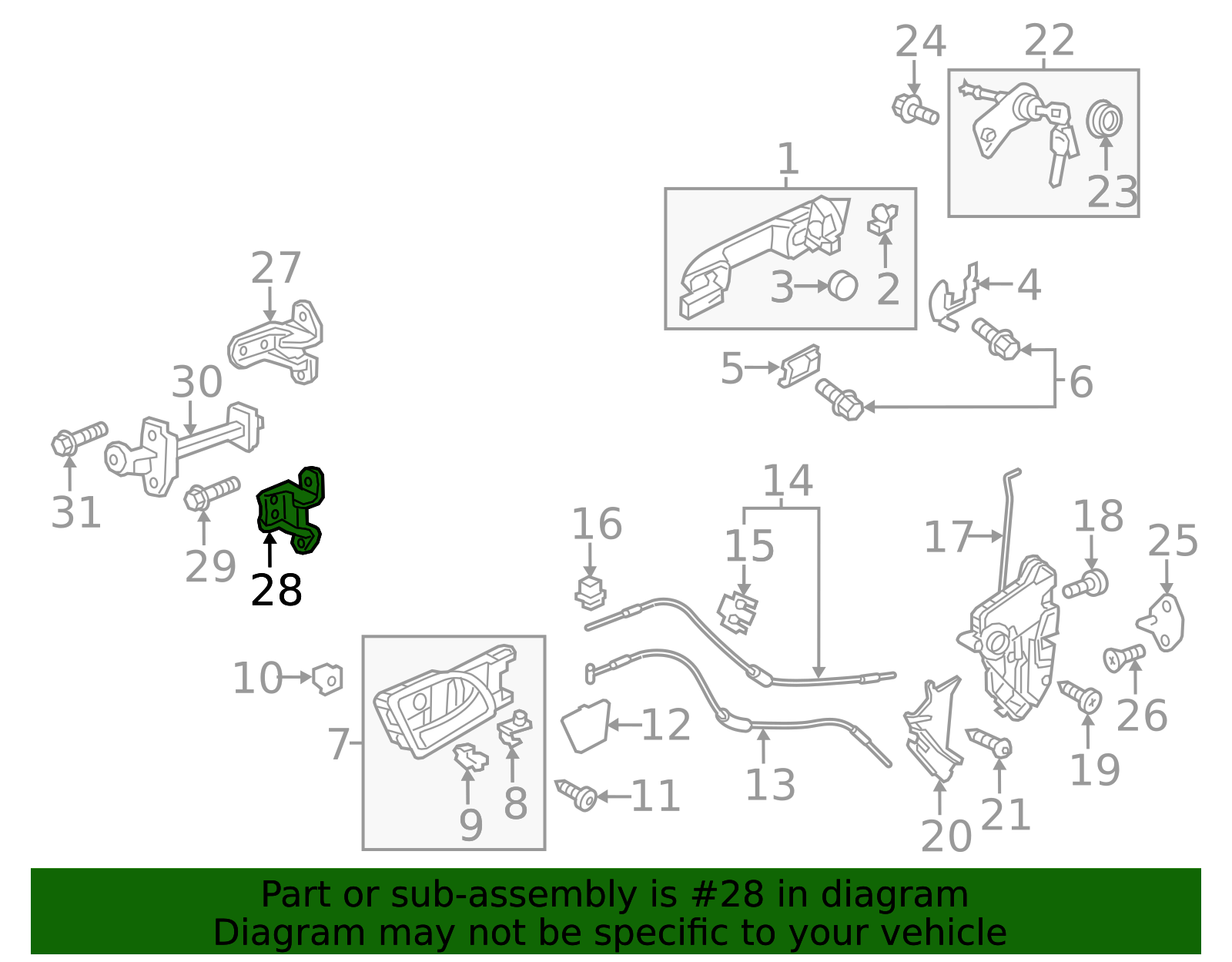 67420-TX4-H02ZZ - 2003-2017 Honda - Hinge R Front Door (Lower