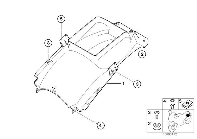46622328710 - : Rear Wheel Cover for BMW-Motorrad Image
