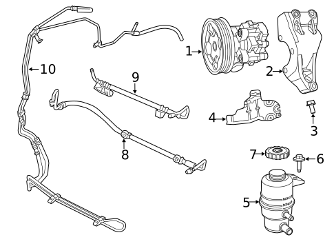 Pump & Hoses for 2012 Chrysler 200 #0