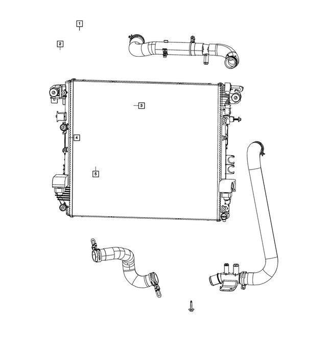 68283409AD - Cooling: Radiator Inlet Hose for Mopar Image image
