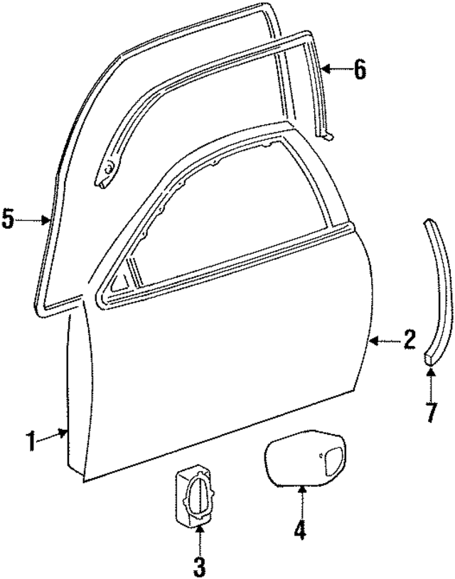 6783424030 - Body: Door Access Cover for Lexus Image
