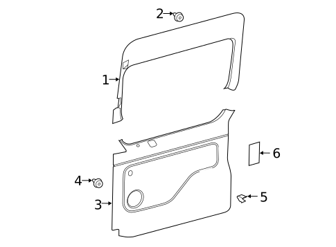 Interior Trim - Side Door for 2020 Mercedes-Benz Sprinter 1500 #1