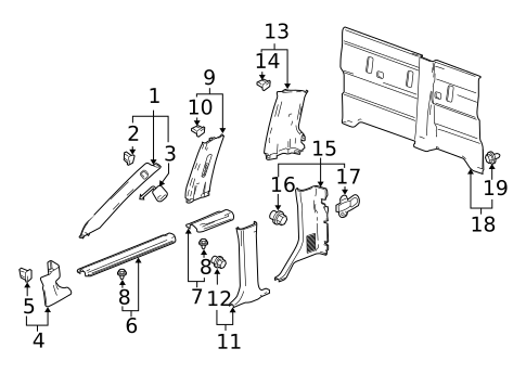 Interior Trim - Cab for 2005 Chevrolet Colorado #2