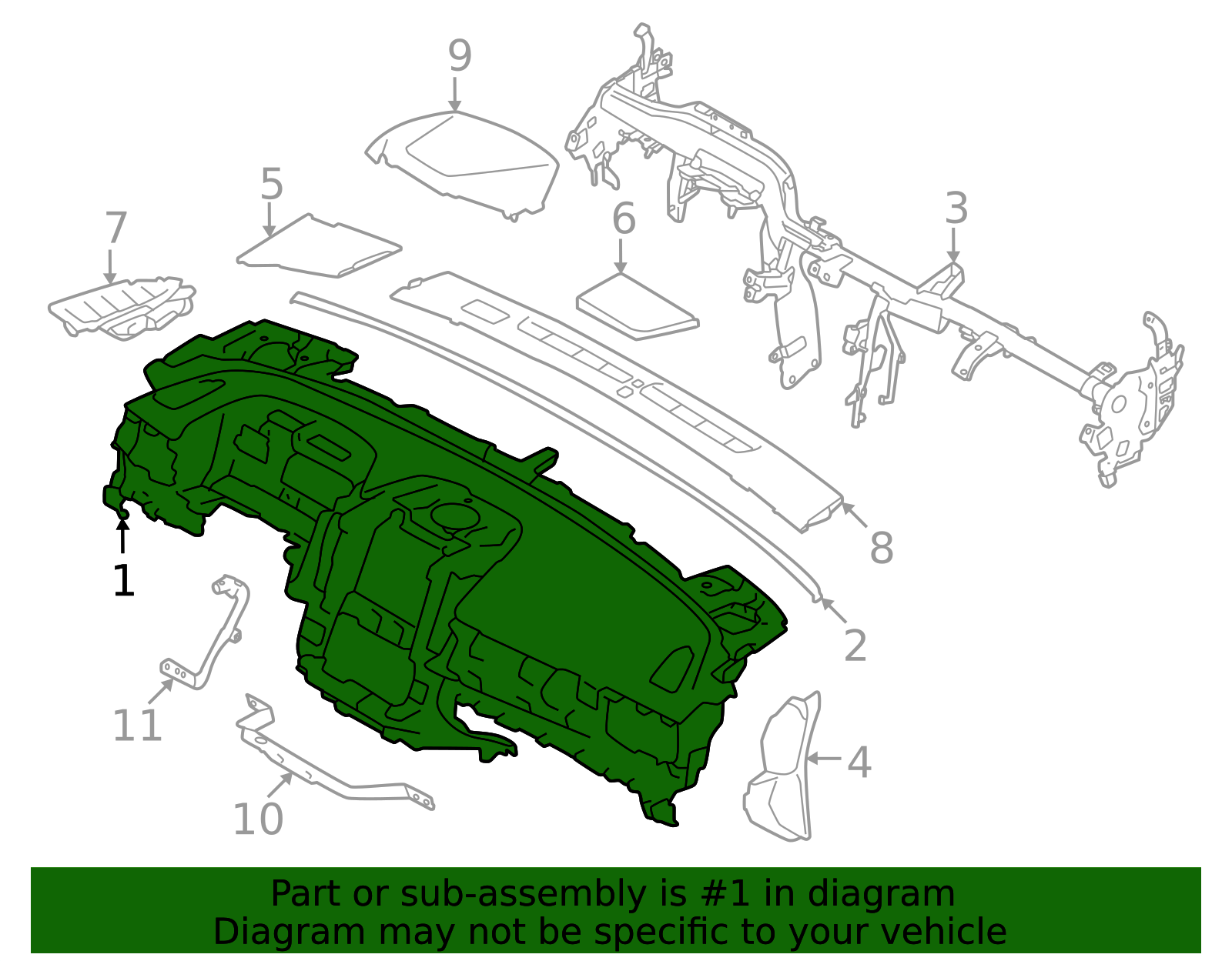 2025 Subaru Impreza Instrument Panel 66049VC011 | Subaru Online Parts