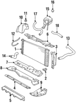 22520825 - Body: Radiator Support Insulator for Buick: Riviera | Cadillac: DeVille, Eldorado, Seville Image
