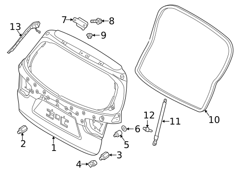 Gate & Hardware for 2007 Kia Rio #0