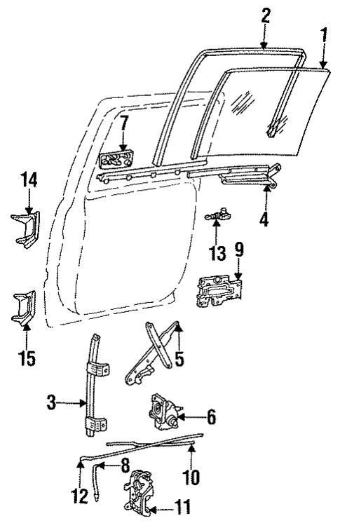 Rear Door for 1993 GMC Suburban K2500 #0