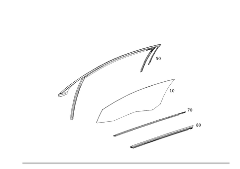 Driver Door Window System for 2014 Mercedes-Benz C250 #0