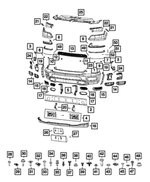 68274701AB - Frame, Bumper and Fascia: Tow Hook Bezel Kit, Right And Left for Mopar Image