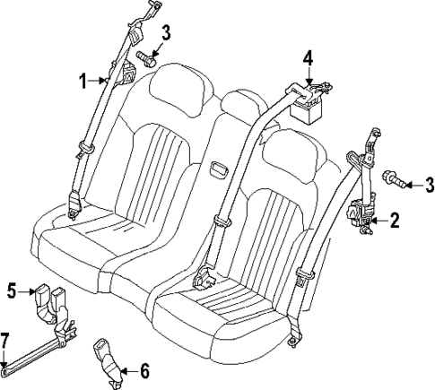 Rear Seat Belts for 2025 Genesis GV80 Coupe #0
