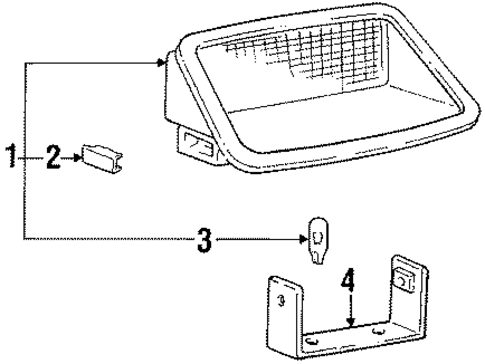 High Mounted Stop Lamp for 1990 Hyundai Sonata #0