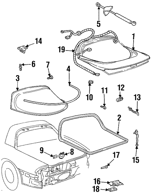 Trunk for 1993 Pontiac Firebird #0