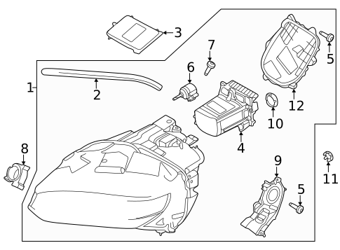 Headlamp Components for 2022 Porsche Taycan #0