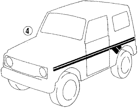 Stripe Tape for 1988 Suzuki Samurai #0