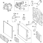 2145000000 - Cooling System: Radiator Shutter Assembly for Mercedes-Benz Image