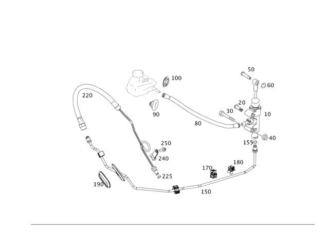 204290011264 - Pedal Assembly: Cylinder for Mercedes-Benz: C250, C300, C350, C63 AMG, E250, E350, E550, E63 AMG, E63 AMG S Image image