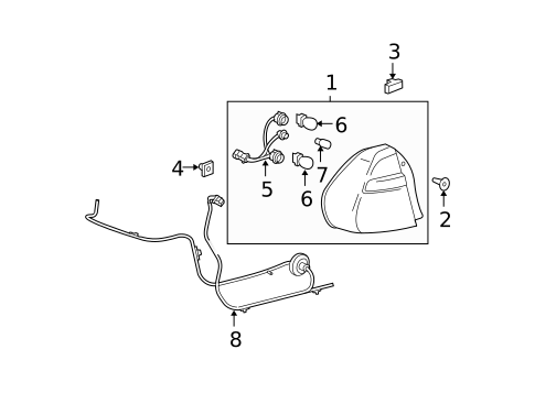 Tail Lamps for 2005 Chevrolet Malibu #0