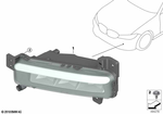 63178089526 - Lighting: Front Fog Lamp, Led, Right for BMW Image