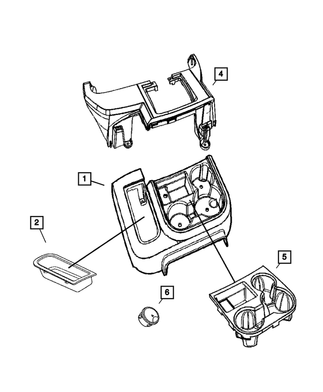 4595665AC - Interior Trim: Floor Console Ash Receiver for Mopar Image