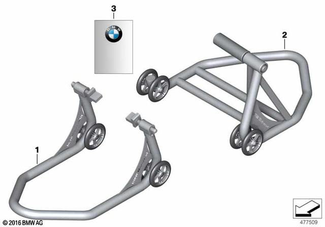 77018563689 - Maintenance &amp; Technology: Rider Manual, Auxiliary Stand for BMW-Motorrad Image