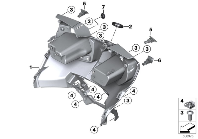 46635A0C868 - Frame and Mounting Parts: Leg Shield - Usb for BMW-Motorrad Image image