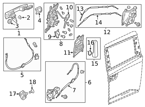 Lock & Hardware for 2017 Honda Odyssey #1