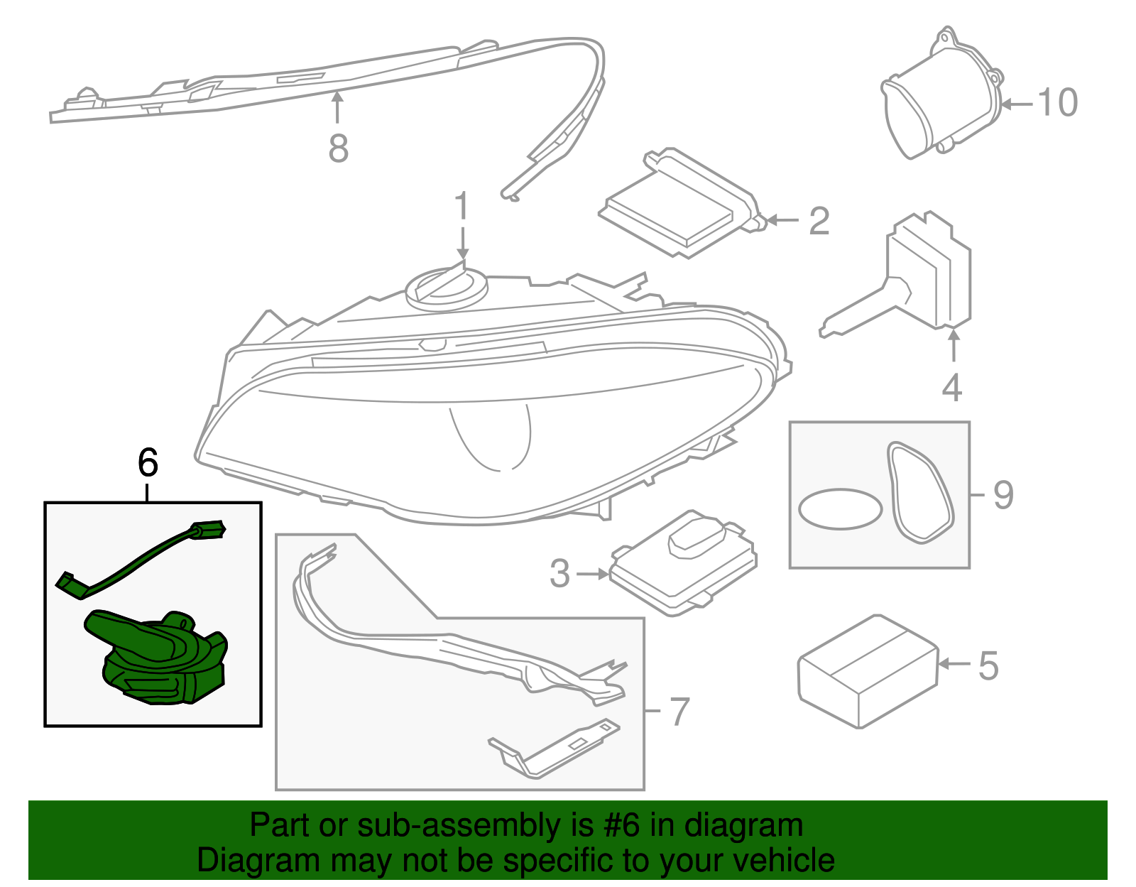 63127262731 - 2010-2017 BMW Repair Kit Daytime Driving Light