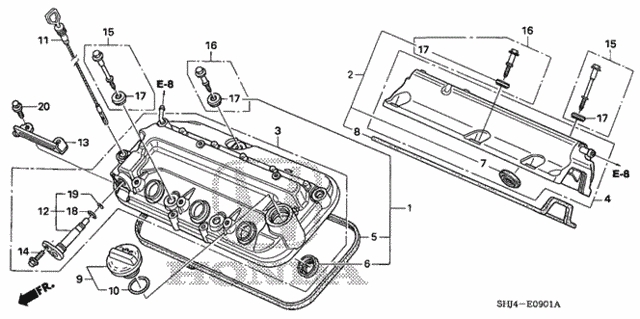 Cylinder Head Cover (2) for 2007 Honda Odyssey #0