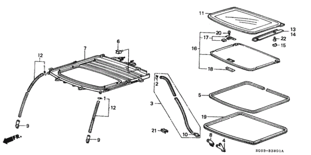 Sliding Roof Panel for 1990 Acura Legend #0