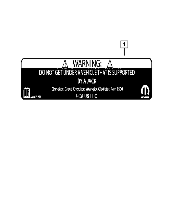 4858621AD - Labels: Jack Caution Label for Mopar Image