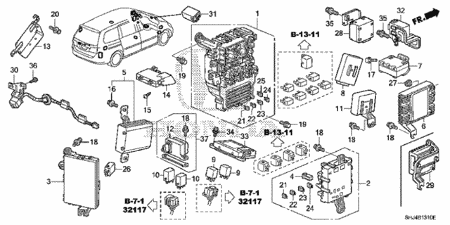 Control Unit (Cabin) (1) for 2008 Honda Odyssey #0
