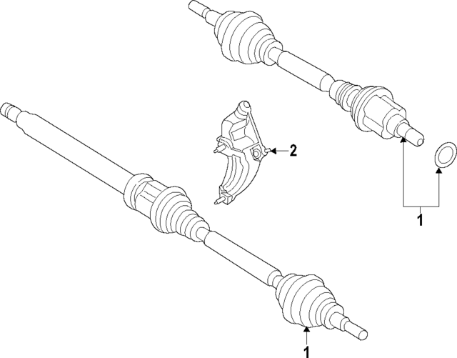 TX862 - Front Drive Axle: Motorcraftâ„¢ Axle Assembly for Ford: Fusion Image