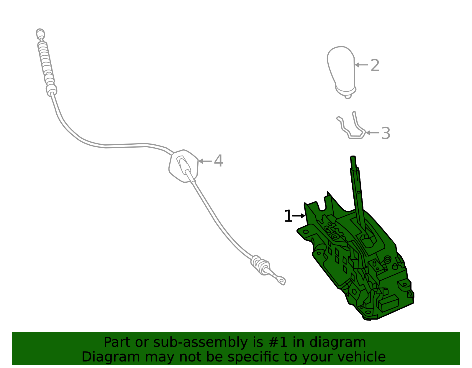 2013-2020 Nissan Gear Shift Assembly 34901-3NW4A | Parts for Nissans