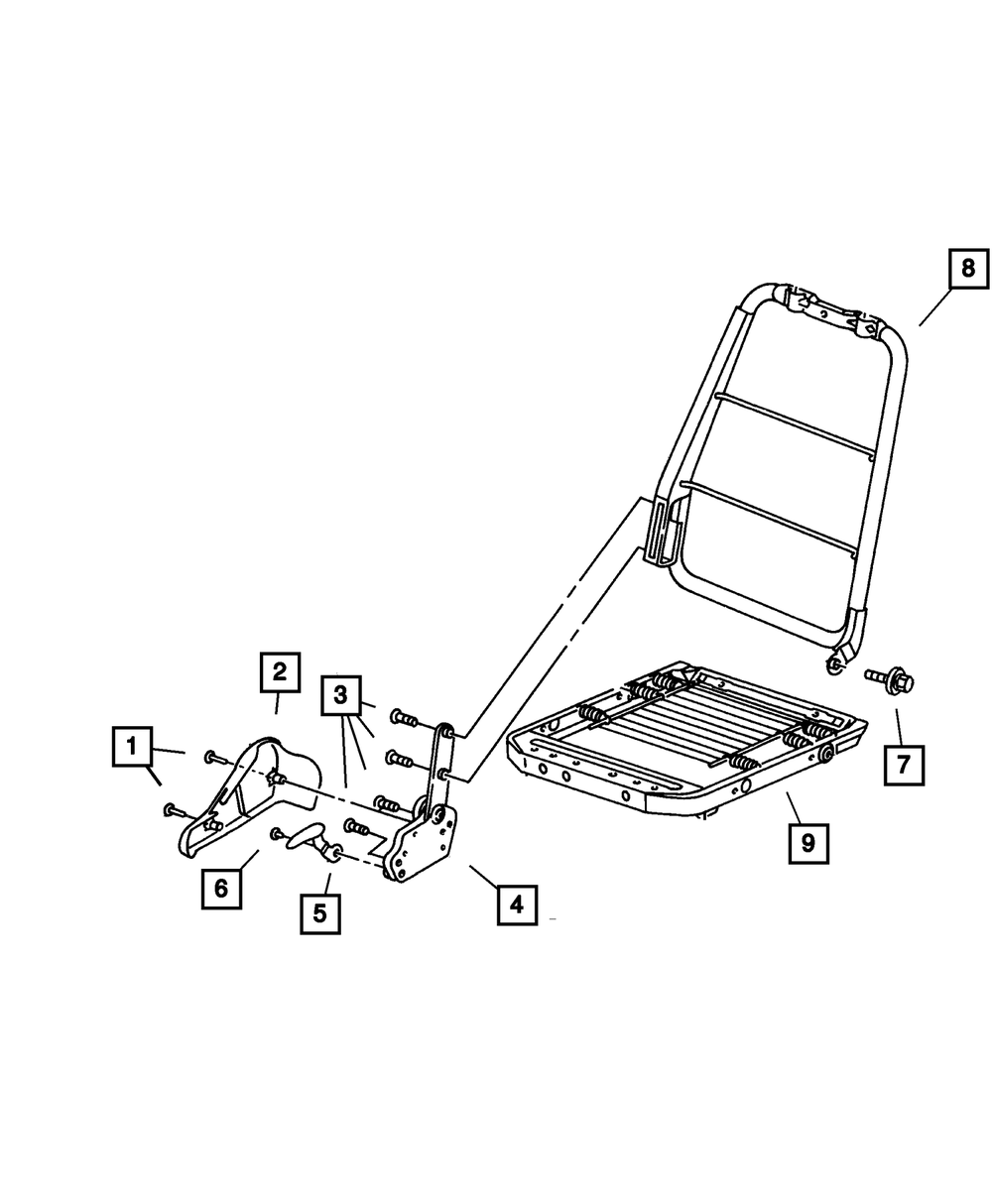 Seat Back Recliner, Right, Inboard - Mopar (5093213AA)