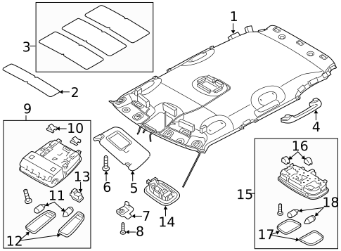 Interior Trim - Roof for 2015 Kia Soul EV #0