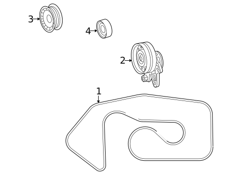 Accessory Drive Belt System Components for 2007 Mercedes-Benz S600 #0