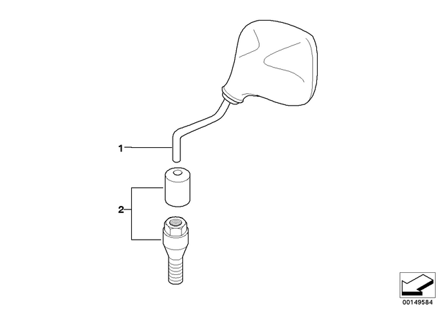 51167679916 - : Mirror Attachment Kit for BMW-Motorrad Image