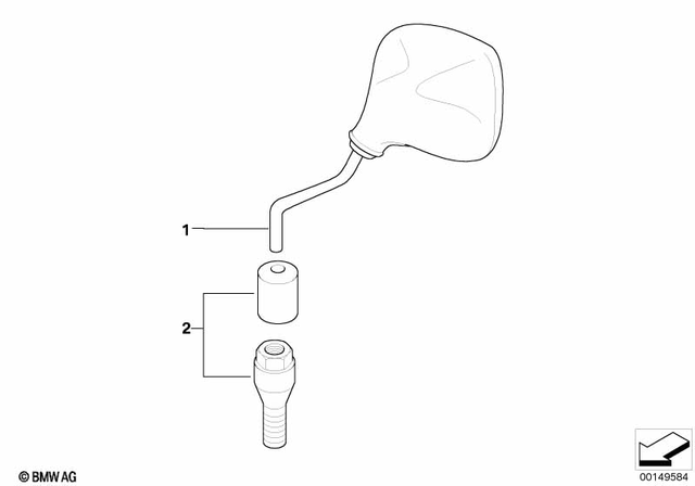 51167679916 - Body Equipment: Mirror Attachment Kit -  for BMW-Motorrad Image