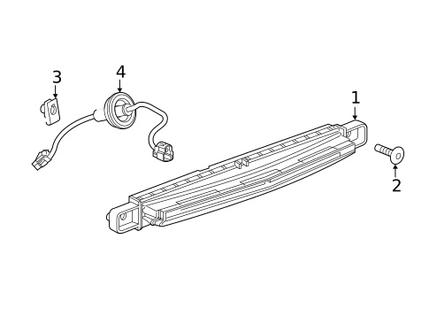 High Mounted Stop Lamp for 2020 Cadillac XT4 #0
