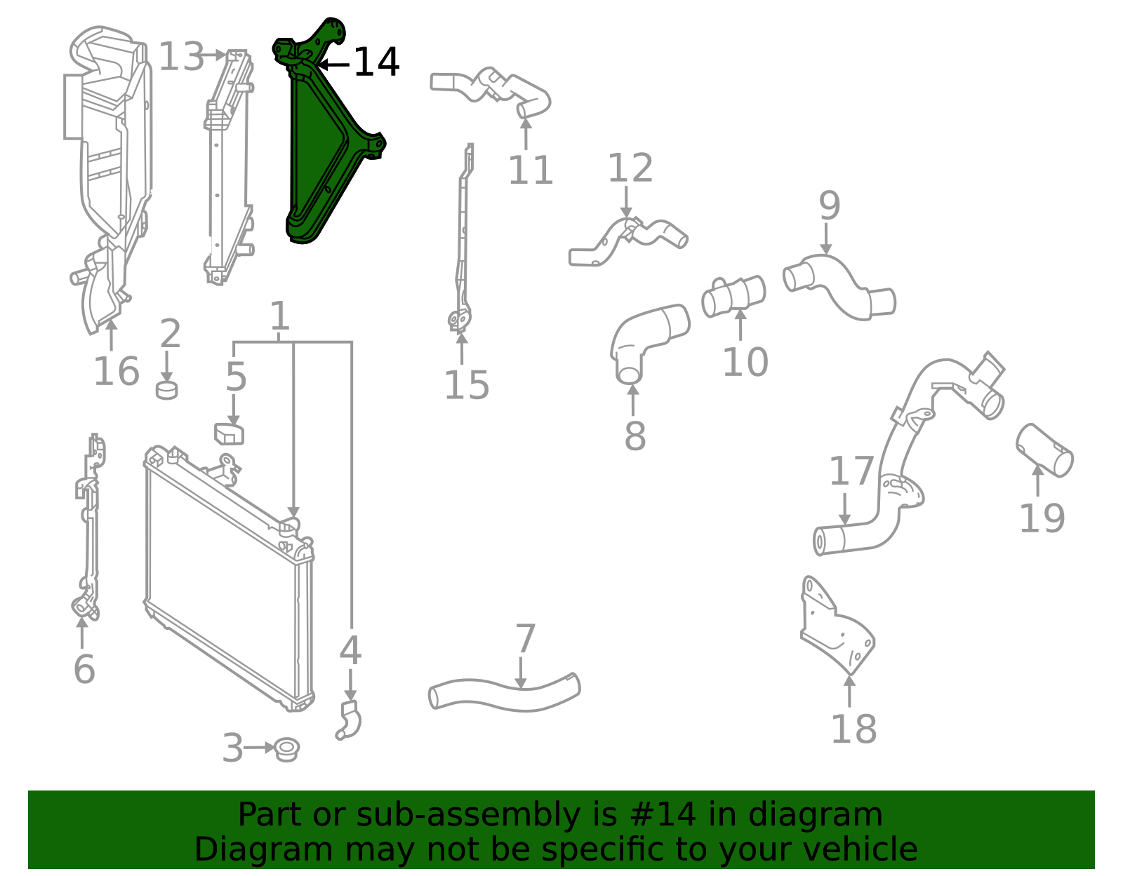 16583-77010 - High-Quality Auxiliary Radiator Mount Bracket for 2016 ...