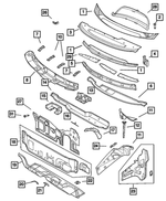 6104507AA - Body Sheet Metal Except Doors: Pan Head Screw for Mopar Image image
