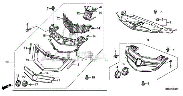 Front Grille for 2011 Acura MDX #0