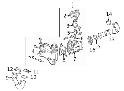 EGR & Related Components for 2015 Volkswagen Touareg #0