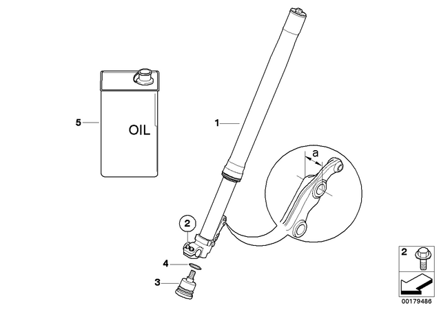 31427714737 - : Fork Leg Left for BMW-Motorrad Image