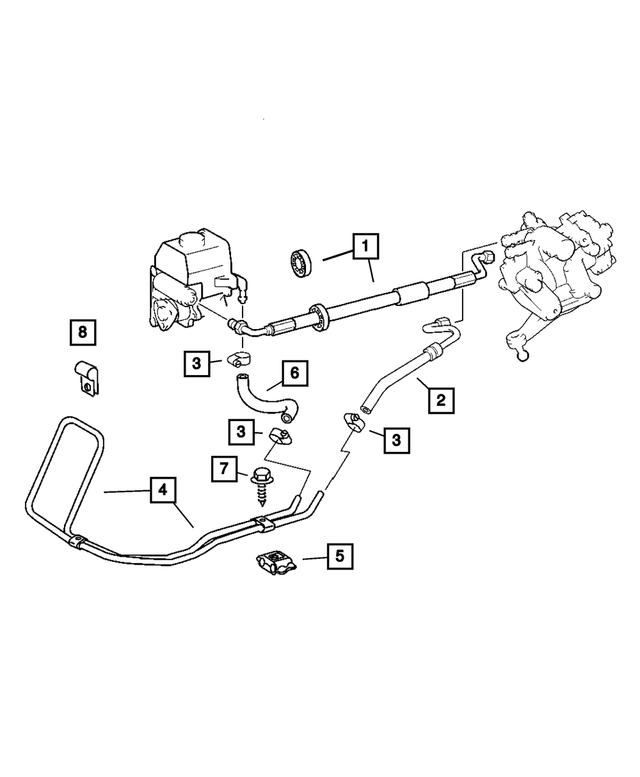 5097257AA - Steering: Delivery Line Hose, Pressure for Mopar Image image