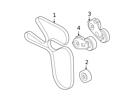Belts & Pulleys for 2008 Ford F-350 Super Duty #1